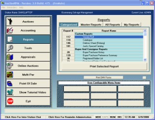Reports Main Screen